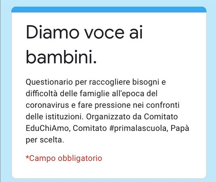 diamo voce ai bambini
