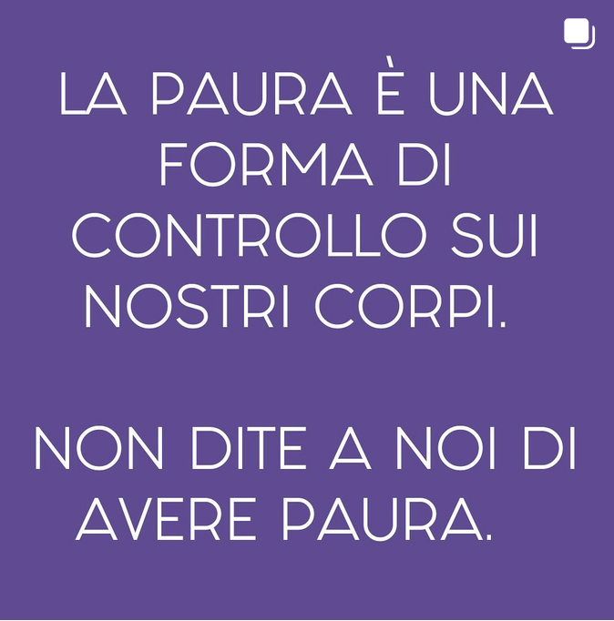 LA PAURA È UNA FORMA DI CONTROLLO